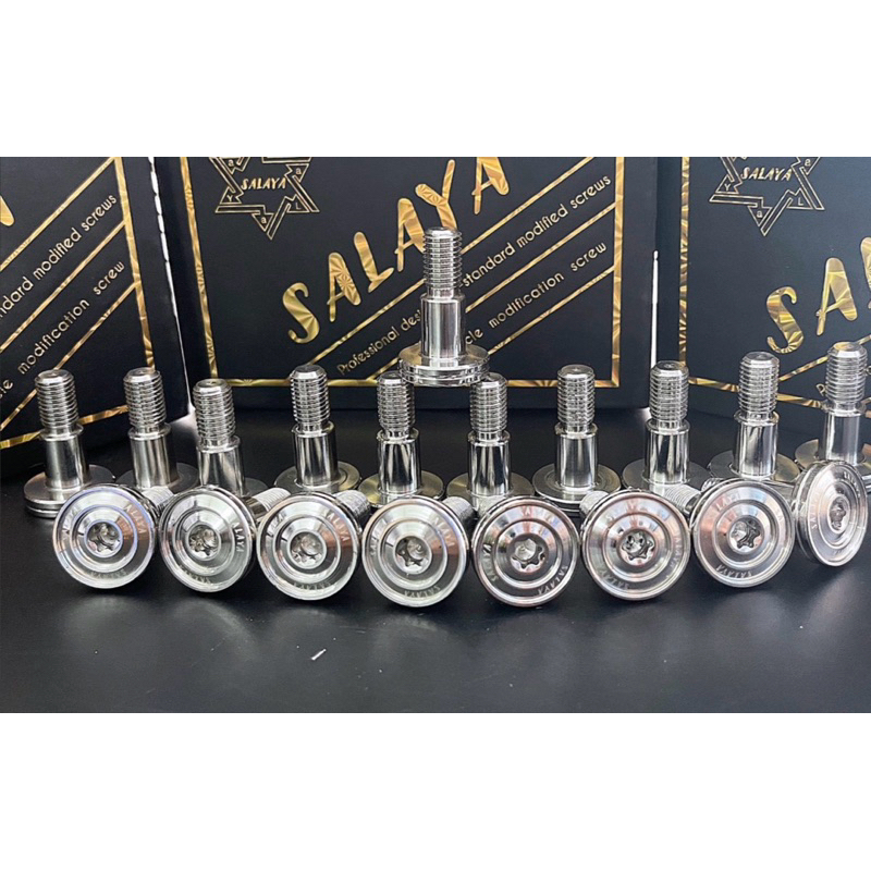 Chân chống nghiêng inox 304 Salaya loại dày 3ly cứng chắc , sáng bóng dành cho các loại xe.