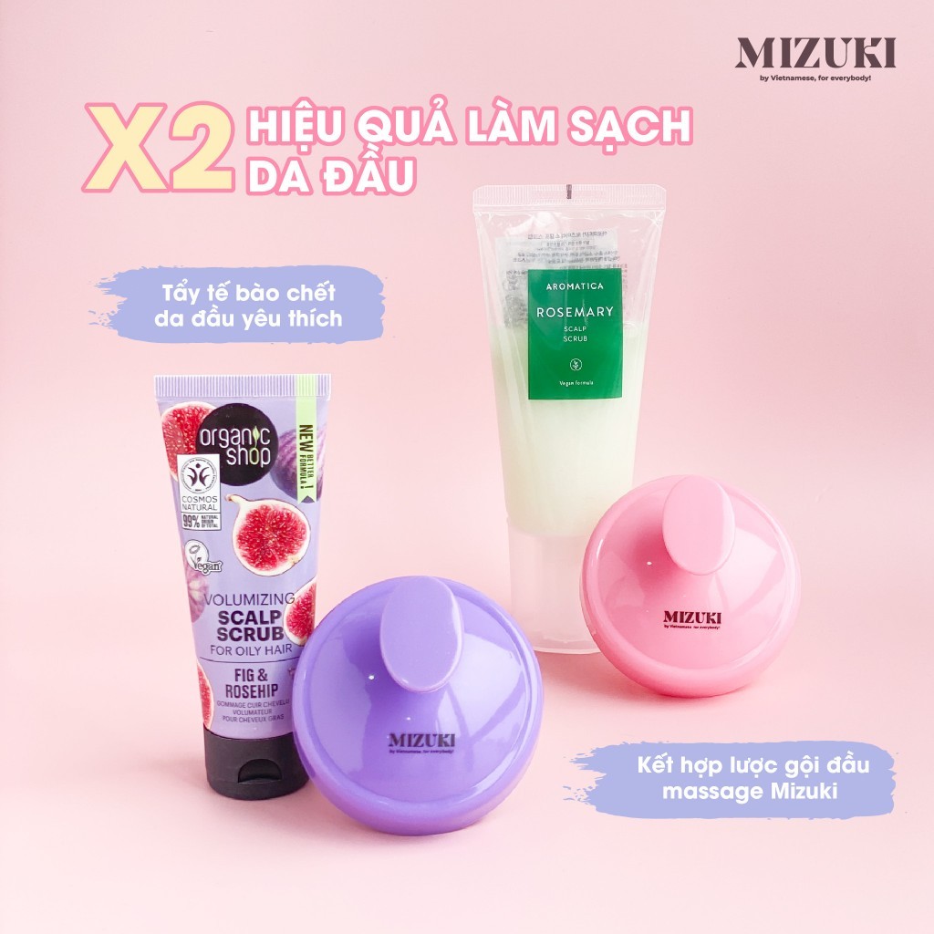 Lược Gội Đầu Massage Da Đầu Thư Giãn 2in1 Mizuki