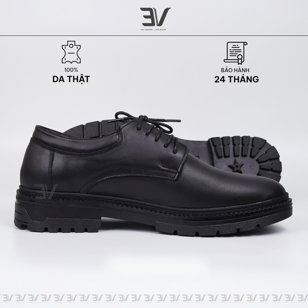 Giày da nam 3V kiểu dáng Dr huyền thoại - Da bò nappa đế khâu - 3V433