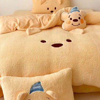 Bộ chăn ga nỉ nhung Hlhome bedding DISNEY 5 món tặng kèm gối decor