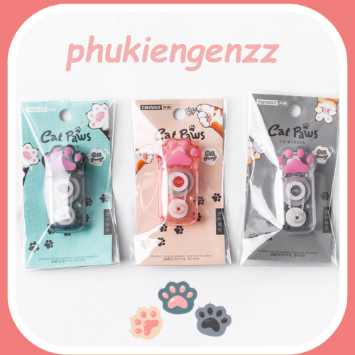 Bút Xóa Băng Kéo Tạo Hình Chân Mèo Cute Dài 6M