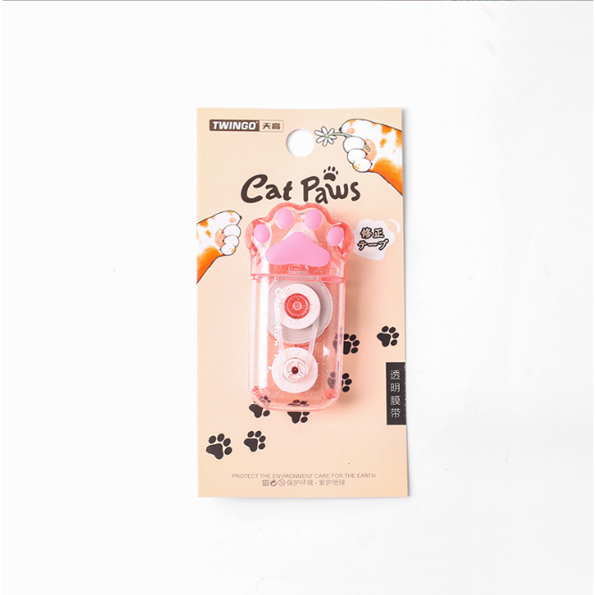 Bút Xóa Băng Kéo Tạo Hình Chân Mèo Cute Dài 6M