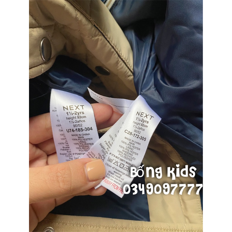 Áo Khoác Trần Trám Bé Trai Cổ Đức N