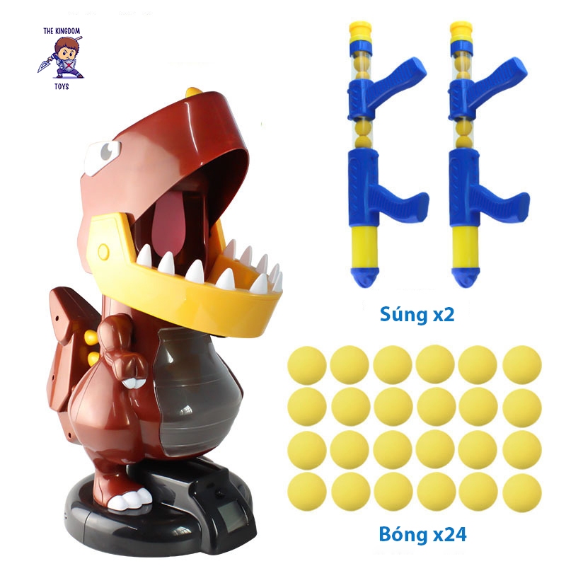 Đồ Chơi Bắn Bóng Khủng Long Bạo Chúa T-Rex Tính Điểm Tự Động Cho Bé Đồ Chơi Vận Động Vui Nhộn Dễ Thương