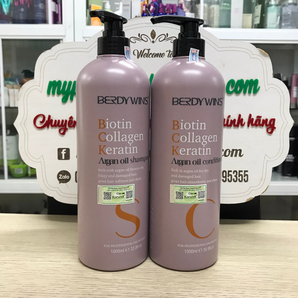LẺ DẦU GỘI HOẶC DẦU XẢ BERDYWINS ARGAN OIL 500ML - 1000ML( mẫu mới)
