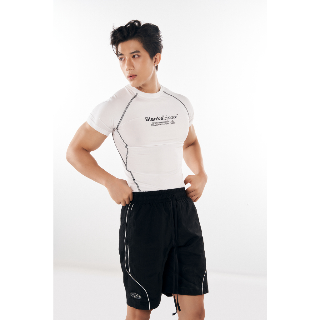 BLANKESPACE Áo Fancy Body Tee Thể Thao Nam Nữ Unisex Vải Poly 4 Chiều Hai Màu