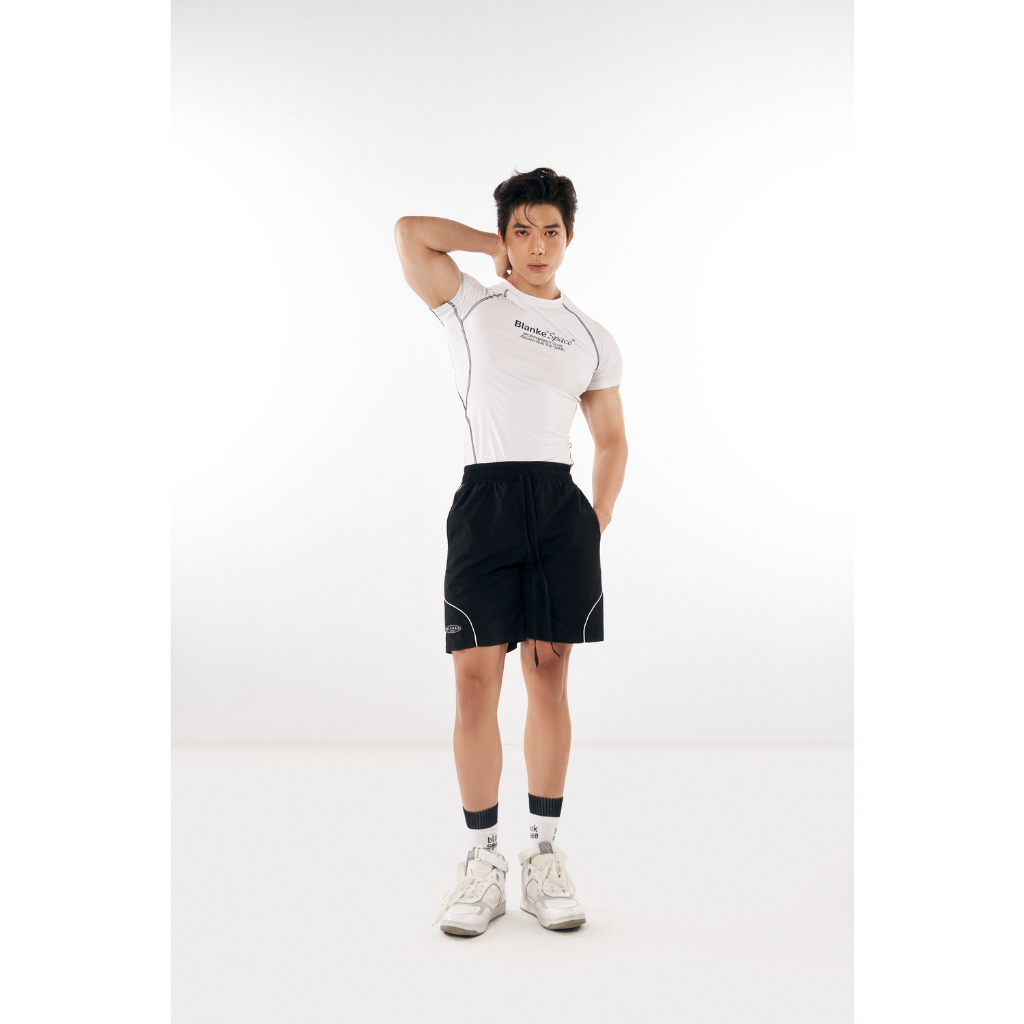 BLANKESPACE Áo Fancy Body Tee Thể Thao Nam Nữ Unisex Vải Poly 4 Chiều Hai Màu