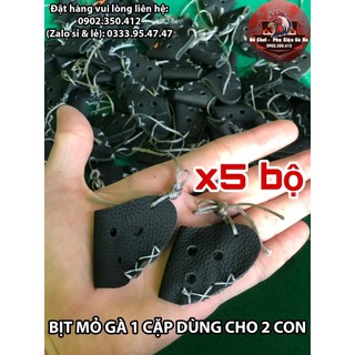 Combo 5 Đôi Bịt Mỏ Cho Gà Lông Gà Chọi - Chất Liệu Da Bền Bỉ