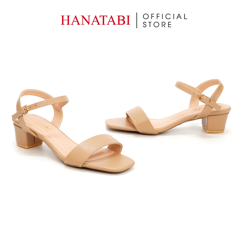 Sandal Nữ Hanatabi Quai Ngang Mũi Vuông Gót Cao 3cm Hậu C Đế TA Cao Cấp Chống Trơn Trượt Mã HNSDG3F875