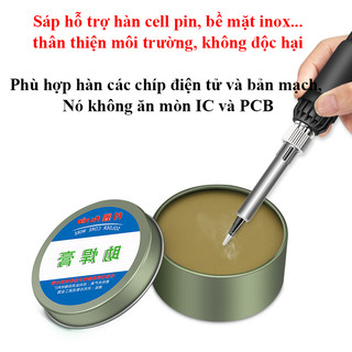 Sáp hàn, mỡ hàn - hỗ trợ hàn cho nhiều vật liệu như Inox, thép mạ niken, thép trắng, thép tấm mạ kẽm, đồng, sắt.