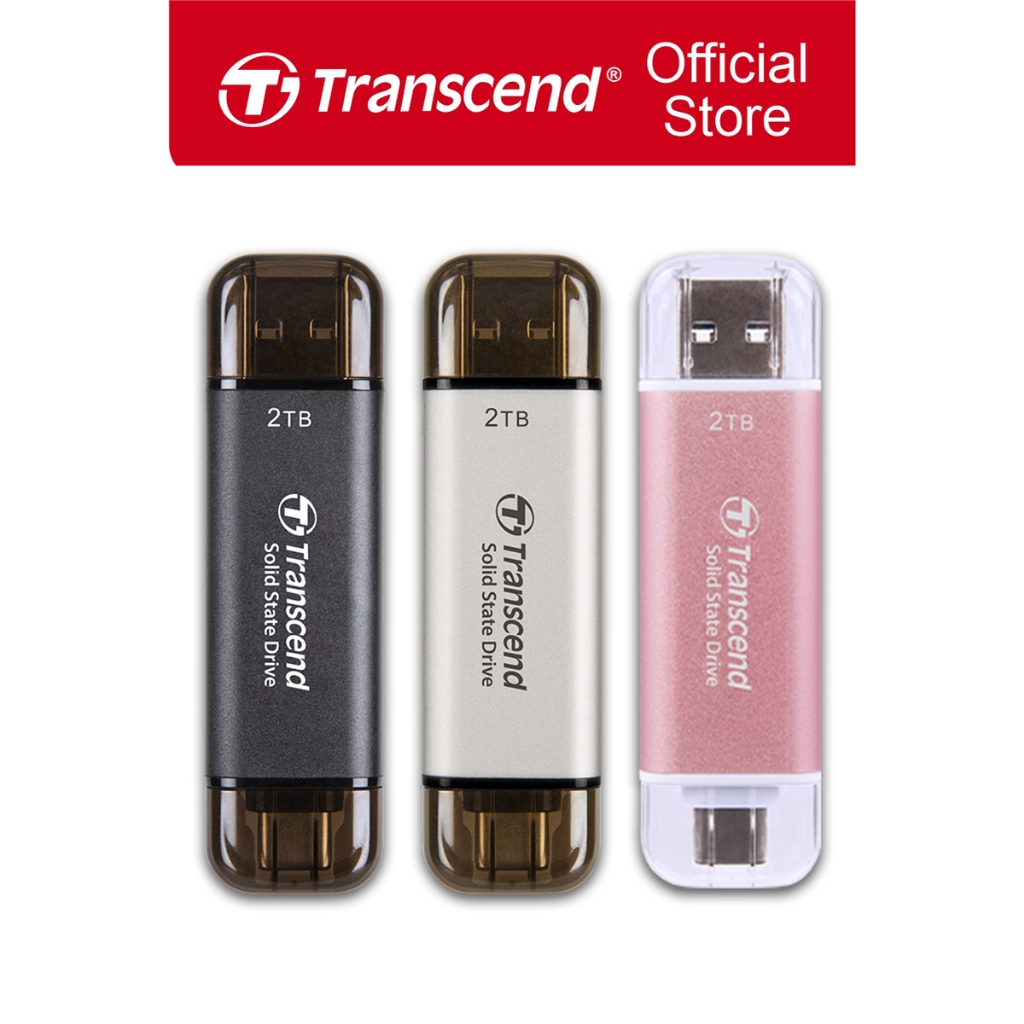 Ổ cứng di động SSD Transcend ESD310 256G/512G/1TB/2TB 1050MB/s type C tương thích Iphone 15 series