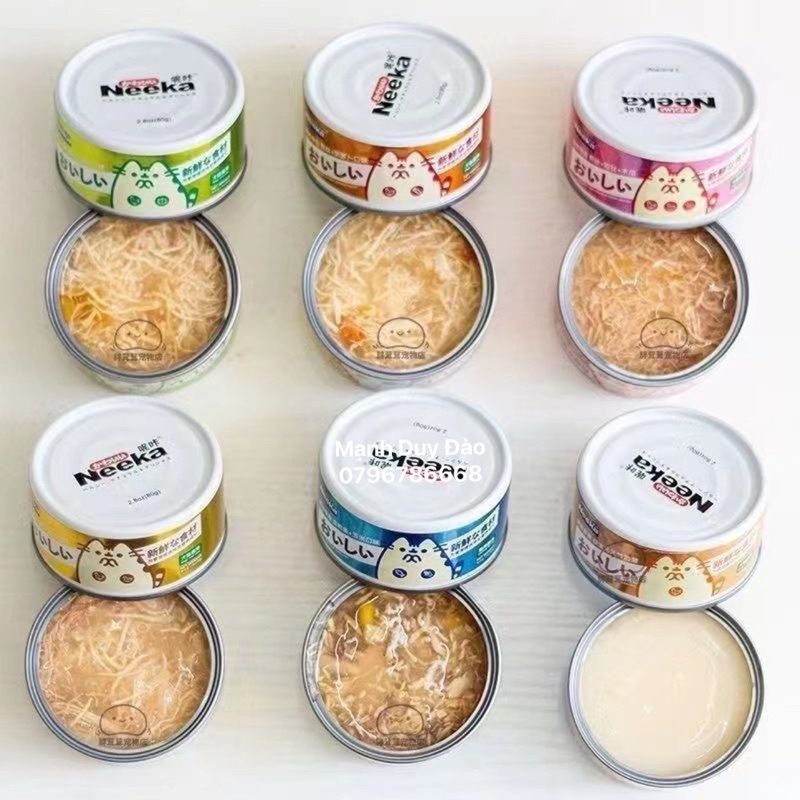 Pate lon Neeka 80gram - 6 vị dành cho cả chó + mèo