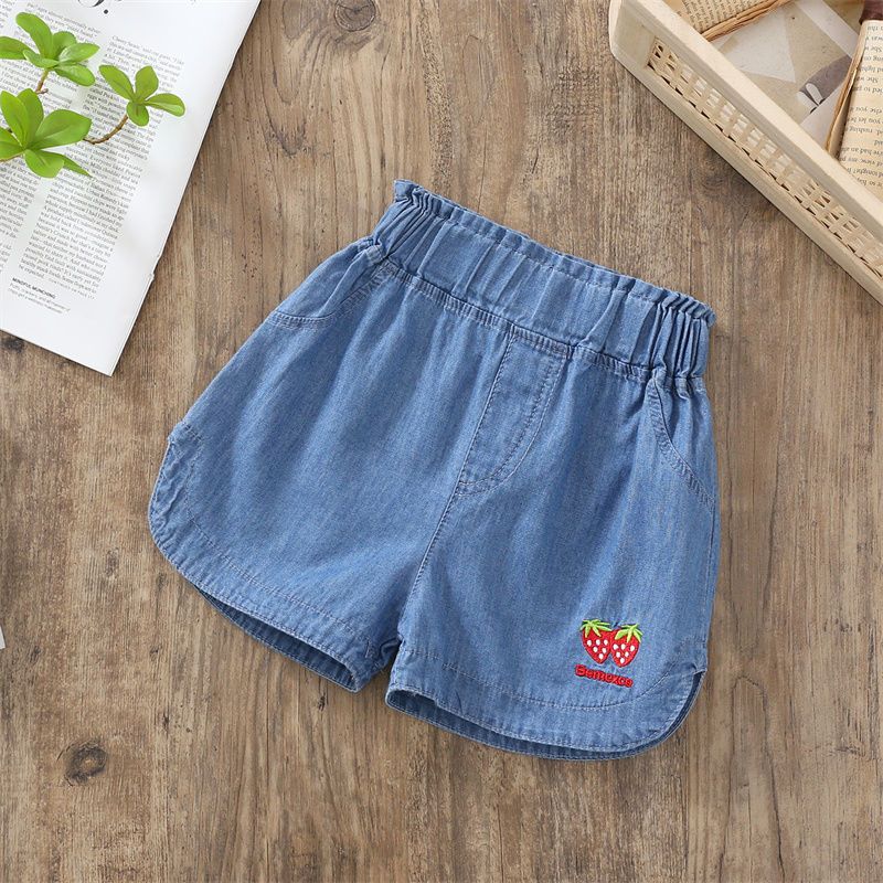 Quần Jean Trẻ Em Habi Fashion HB2337 Quần Sooc đùi JEAN bé gái kiểu dáng Hàn Quốc siêu dễ thương từ 10 - 36kg