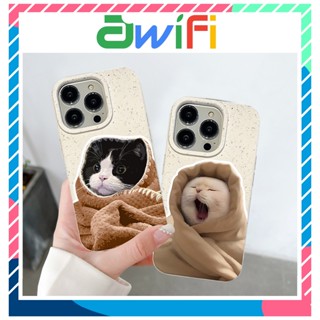 Ốp lưng iphone mềm thân thiện môi trường mèo khăn 6/6splus/7/8/plus/x/xs/11/12/13/14/15/pro/max/plus/promax -Awifi E5-1