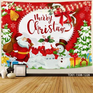  Tranh vải treo tường trang trí Noel Lala - Tranh vải hình ông già Noel cây thông decor nhà cửa tiệc tùng 