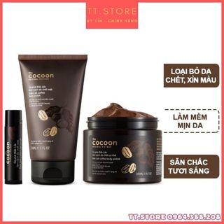 Tẩy tế bào chết mặt,body,môi the cocoon cafe đắk lắk.
