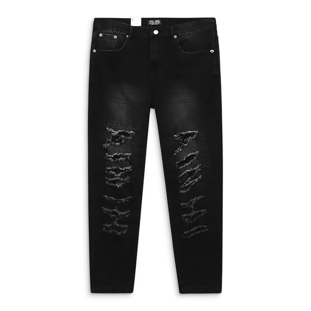 Quần jean dài rách thời trang form skinny cỡ đại bigsize nam < 140kg