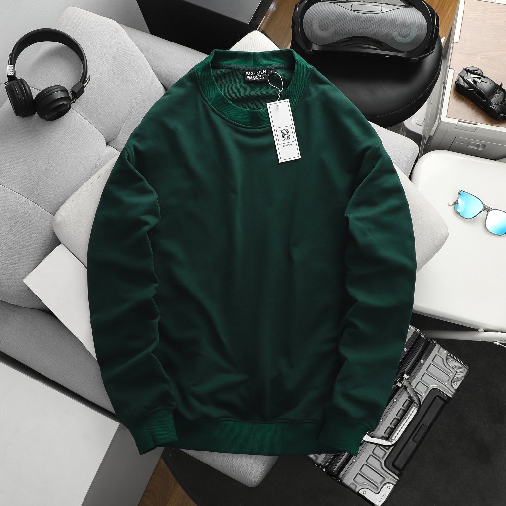 Áo khoác sweater thời trang cỡ đại trơn bigsize nam < 140kg