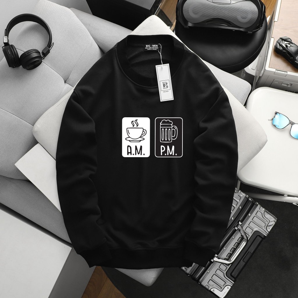 Áo khoác sweater thời trang cỡ đại in hình đẹp bigsize nam < 140kg