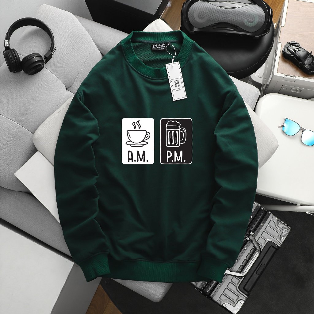 Áo khoác sweater thời trang cỡ đại in hình đẹp bigsize nam < 140kg