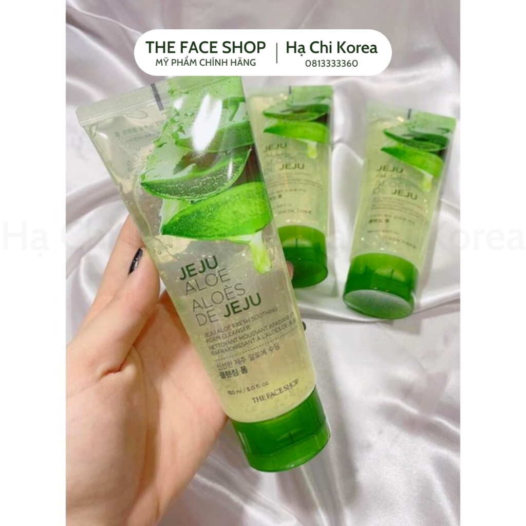 Sữa rửa mặt dạng gel mềm mịn da Jeju Aloe Fresh Soothing Foam Cleanser The Face Shop