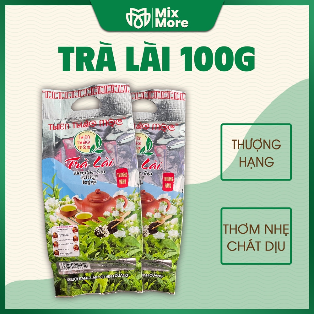 Trà lài Thiên Thảo thượng hạng hương vị lài tự nhiên, chát dịu dễ uống gói 100g Mixmore