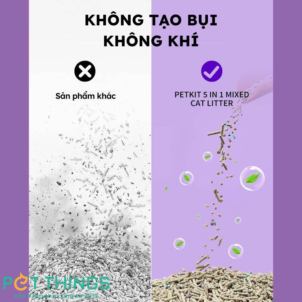 Cát Vệ Sinh Mèo PETKIT 5 TRONG 1, 3.6kg / 7L