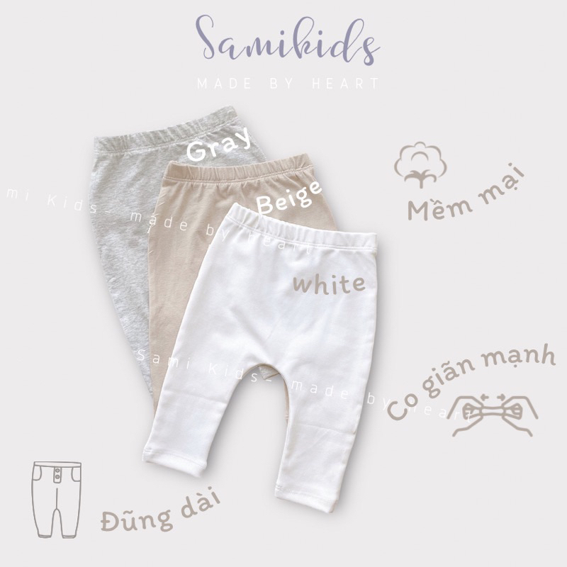 Quần mặc bỉm cotton Hàn cho bé trai bé gái 3-13kg