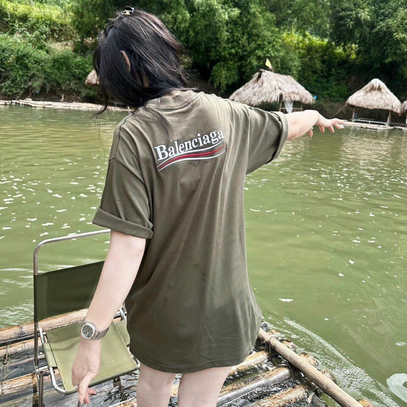 Áo thun RÊU màu mới cực hot, form rộng tay lỡ dáng unisex chất liệu cotton cực đẹp