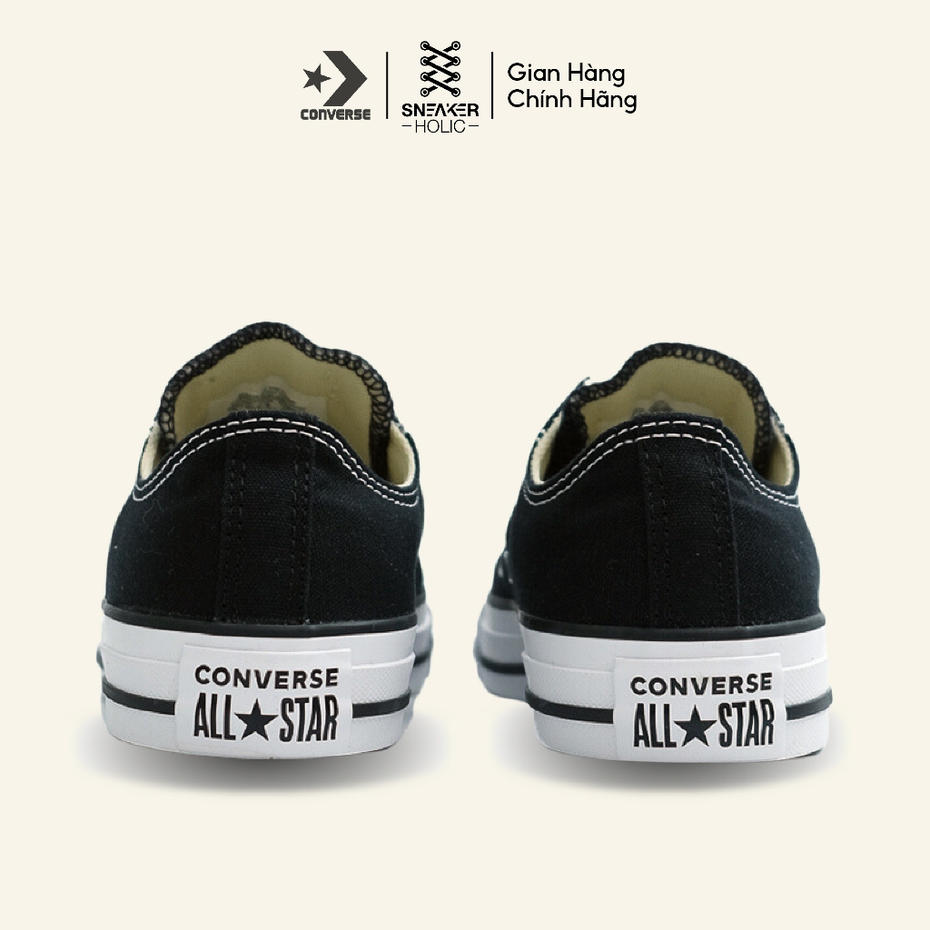 Giày Sneaker Nam Nữ CONVERSE Chuck Taylor All Star Classic Low Black - M9166C - Classic Cổ Thấp Đen, Thời Trang Unisex
