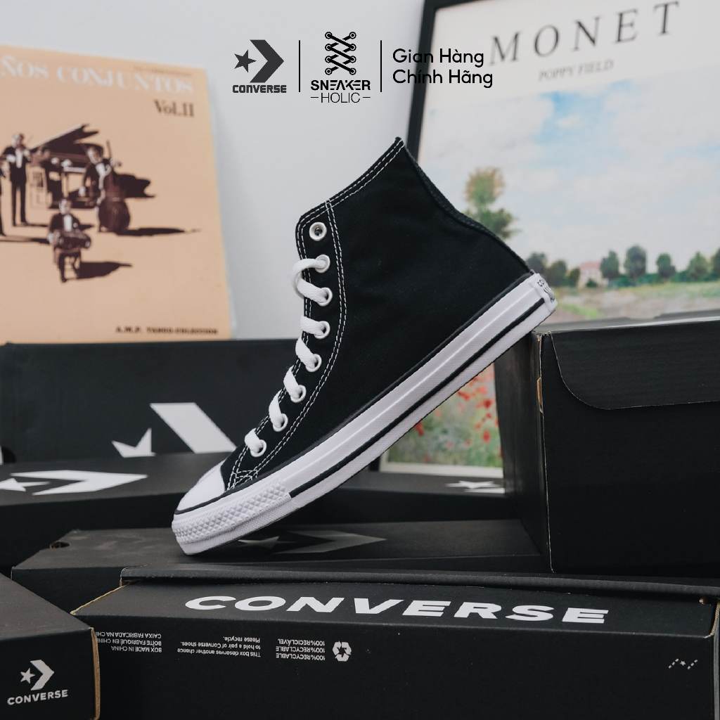 Giày Sneaker Nam Nữ CONVERSE Chuck Taylor All Star Classic High Black - M9160C - Classic Cổ Cao Đen, Thời Trang Unisex