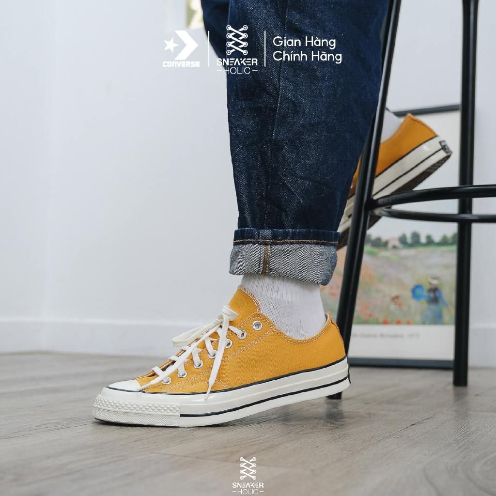 Giày Sneaker Nam Nữ CONVERSE Chuck 1970s Low Sunflower - 162063C - Cổ Thấp, Thời Trang Unisex, Chính Hãng Full Box
