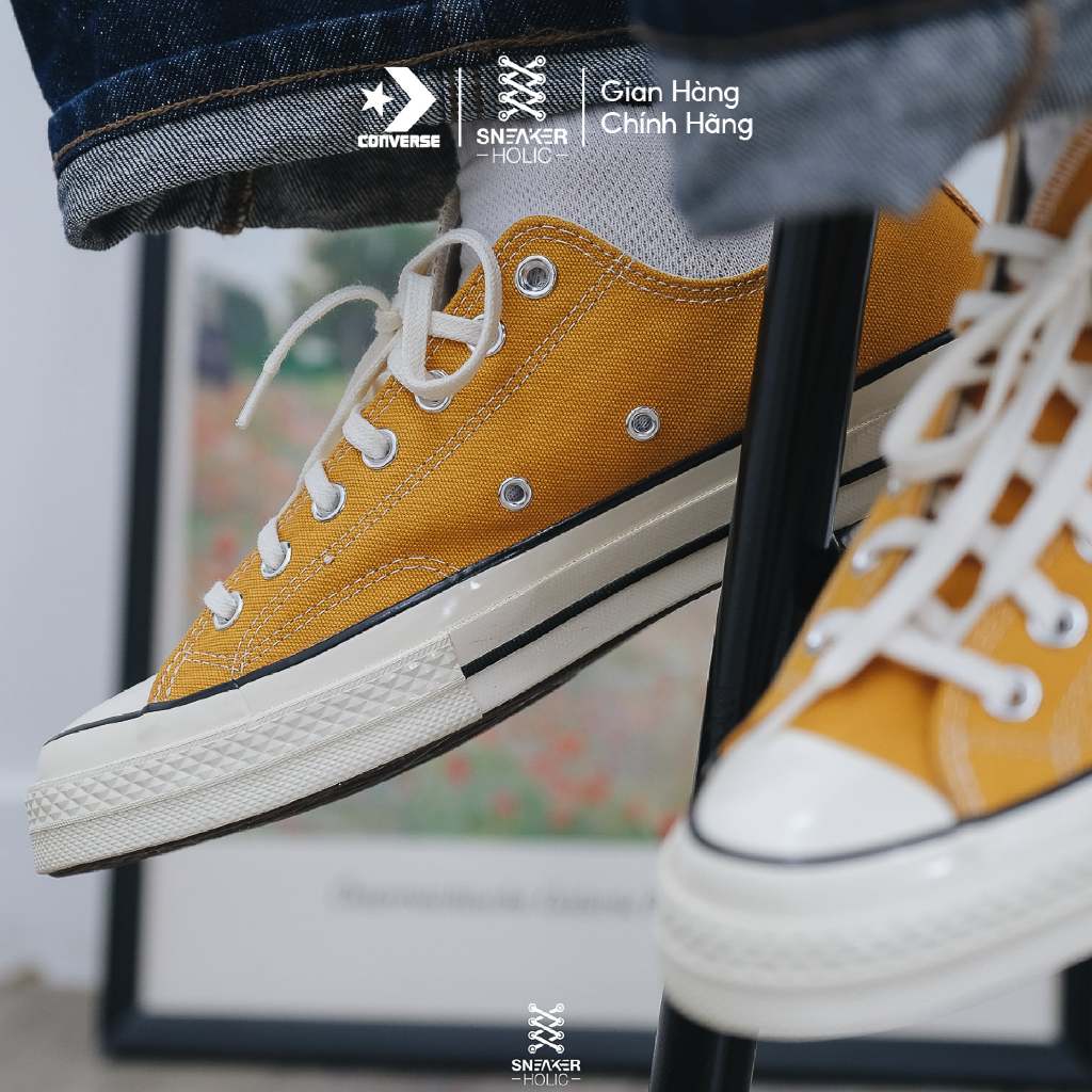 Giày Sneaker Nam Nữ CONVERSE Chuck 1970s Low Sunflower - 162063C - Cổ Thấp, Thời Trang Unisex, Chính Hãng Full Box