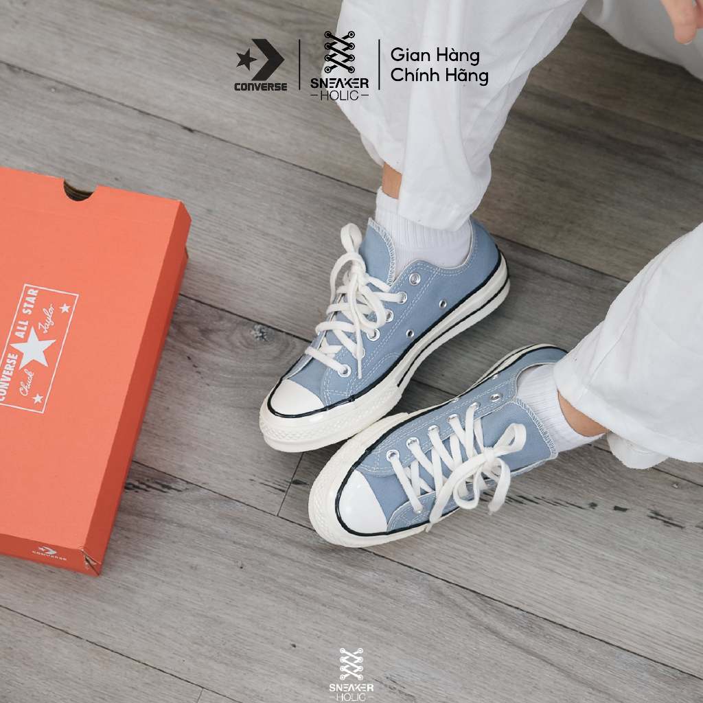Giày Sneaker Nam Nữ CONVERSE Chuck 1970s Vintage Canvas Low Cocoon Blue - A04586C - Xanh Cổ Thấp, Thời Trang Unisex
