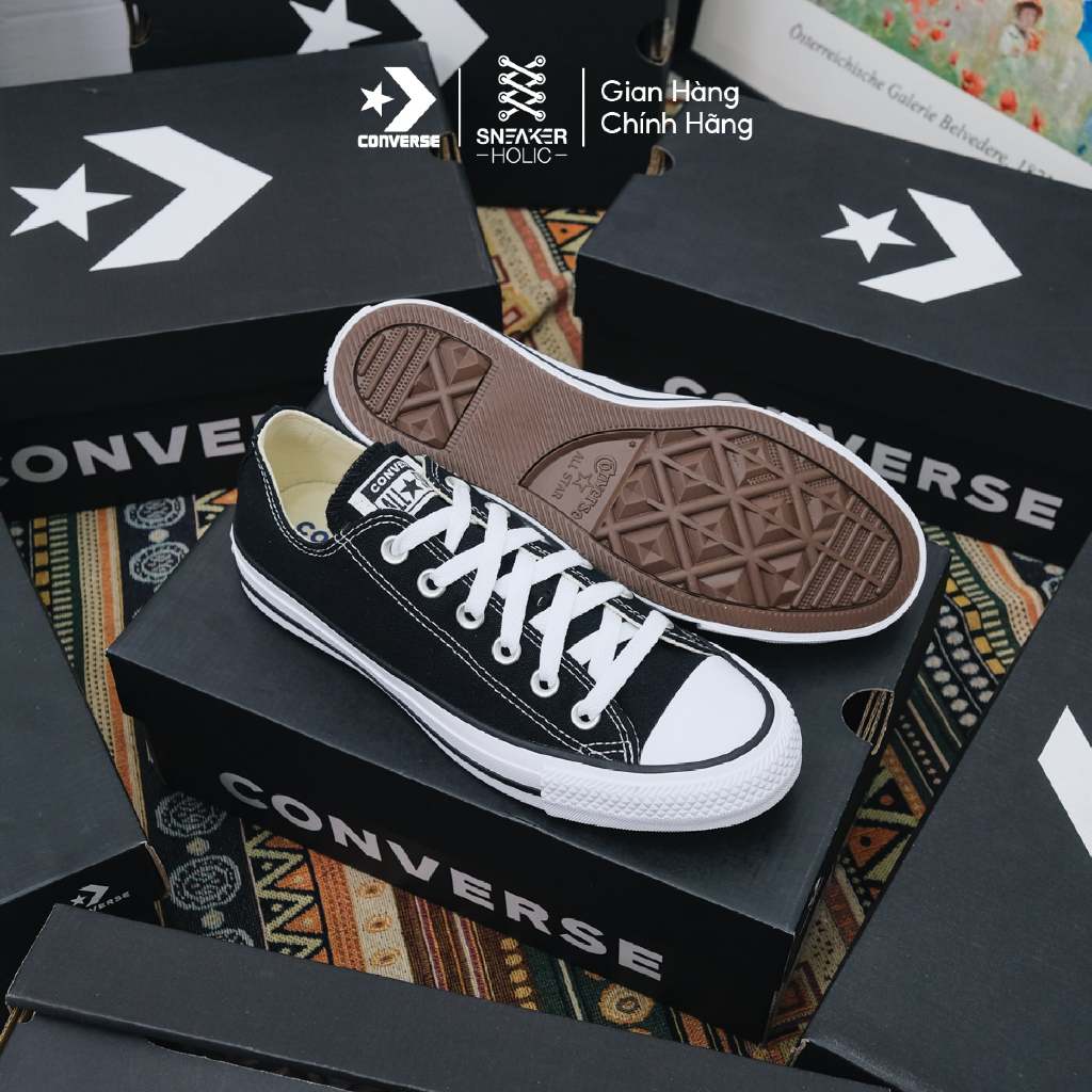 Giày Sneaker Nam Nữ CONVERSE Chuck Taylor All Star Classic Low Black - M9166C - Classic Cổ Thấp Đen, Thời Trang Unisex