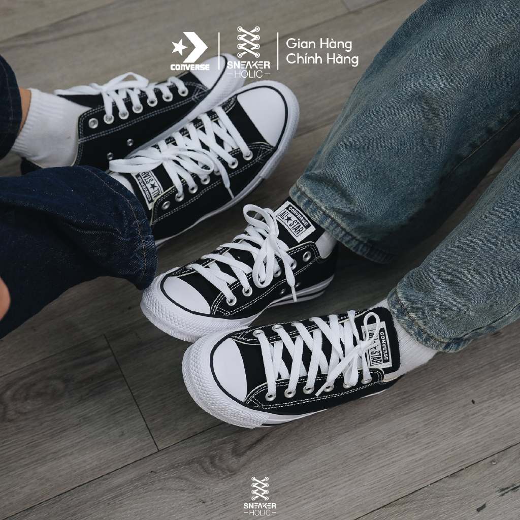 Giày Sneaker Nam Nữ CONVERSE Chuck Taylor All Star Classic Low Black - M9166C - Classic Cổ Thấp Đen, Thời Trang Unisex