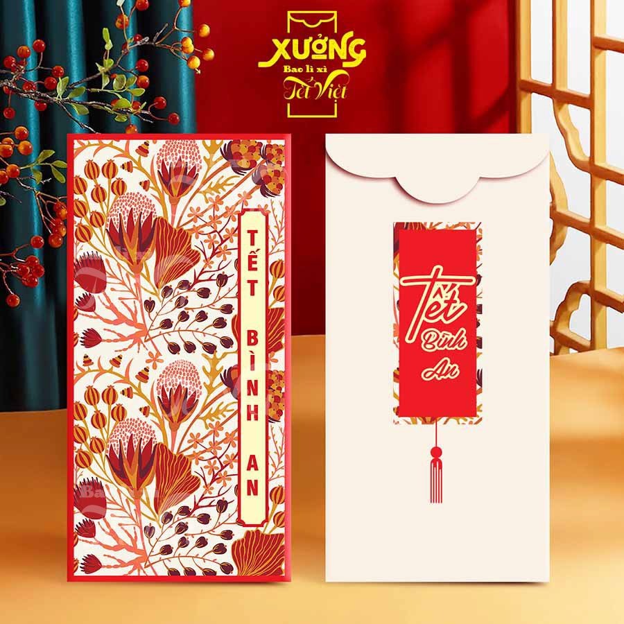 Bao Lì Xì Tết, 10 Cái Lì Xì Truyền Thống Chủ Đề Hoa Lá PUKAPI