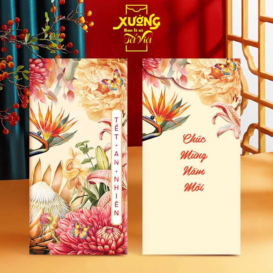 Bao Lì Xì Tết, 10 Cái Lì Xì Truyền Thống Chủ Đề Hoa Lá PUKAPI