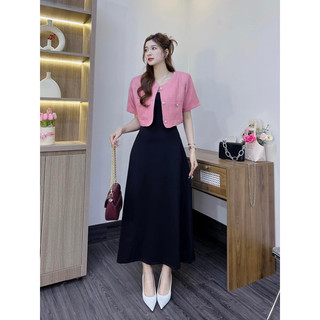 🌸 ĐẦM ĐEN CỔ PHỐI