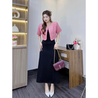🌸 ĐẦM ĐEN CỔ PHỐI