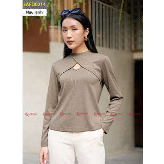  Áo Len Tăm  Áo Thun Giữ Nhiệt Nữ Khoét Cổ Dài Tay Cutout Cao Cổ Chất Liệu Len Tăm Kim Sa Cao Cấp Dày Dặn 