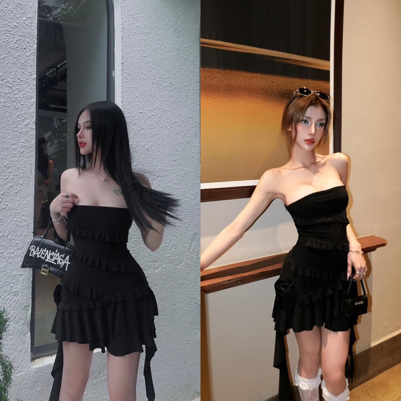 👗 BODY CÚP NGỰC VIỀN BÈO CUỐN HOA