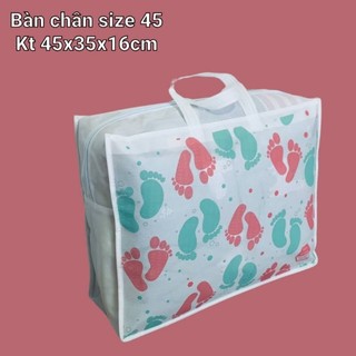 Túi đựng mền gối cho bé đi học, bàn chân
