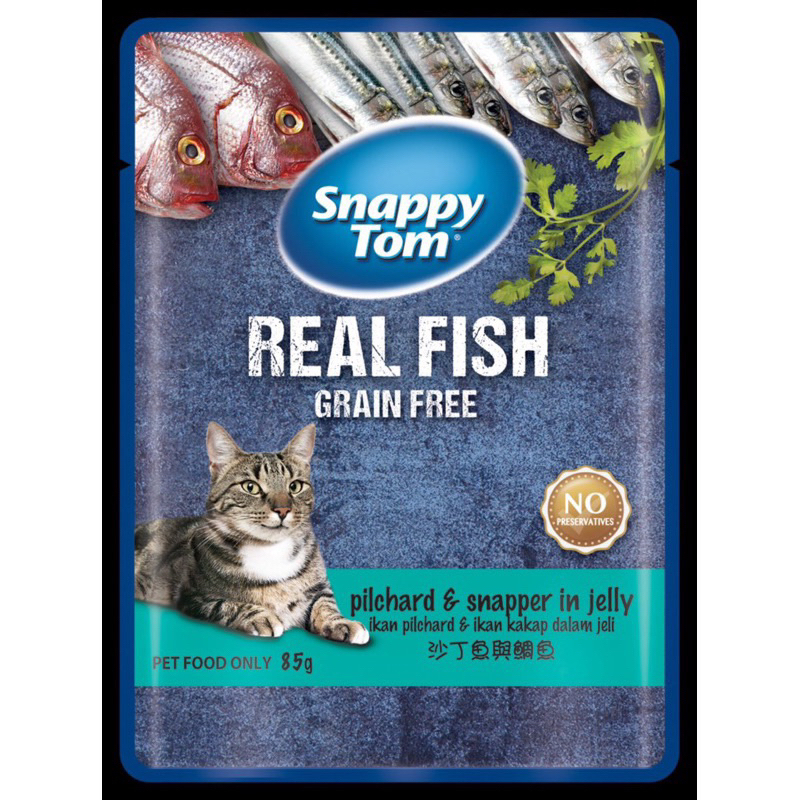 Pate SnappyTom Gói 85g - 4 Vị Siêu Ngon Cho Mèo Trên 1 Tuổi