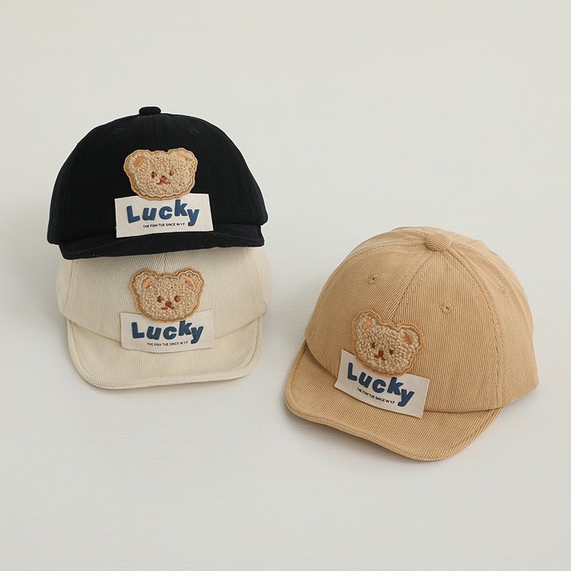Mũ Cho Bé Họa Tiết Gấu Lucky Cho Bé Trai Và Gái Từ 0-2 tuổi
