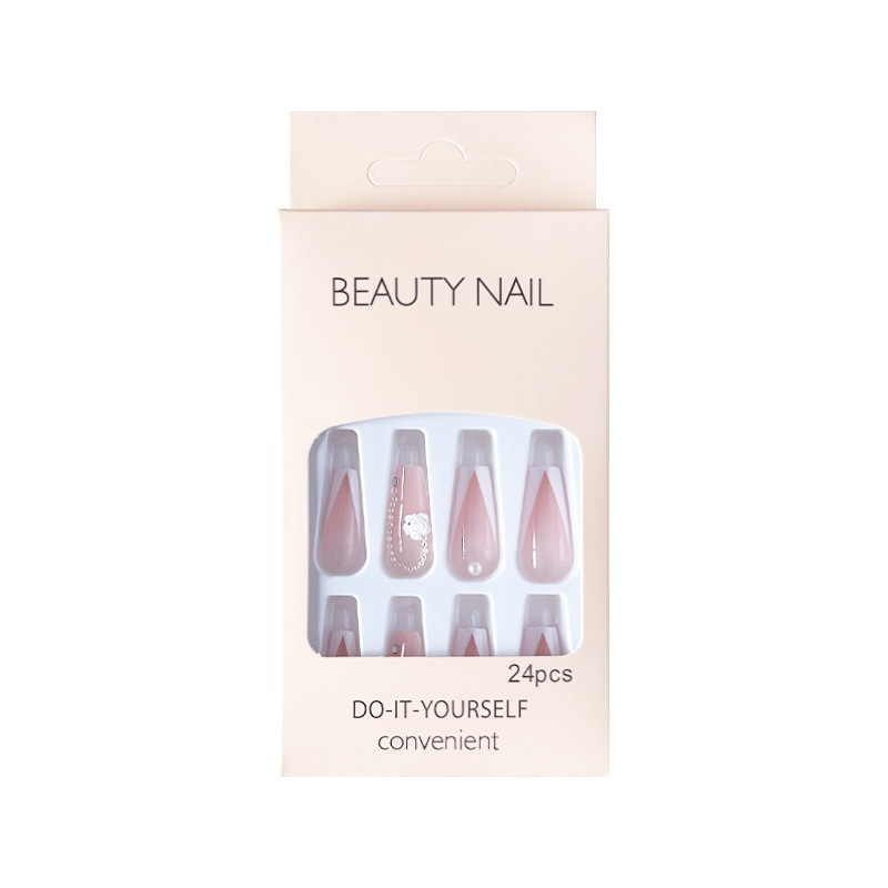 Móng tay giả đính đá dài nhọn LK15252,Nail Box, Nail xinh, Móng tay giả đính hoa cho cô dâu Shyn House Nail