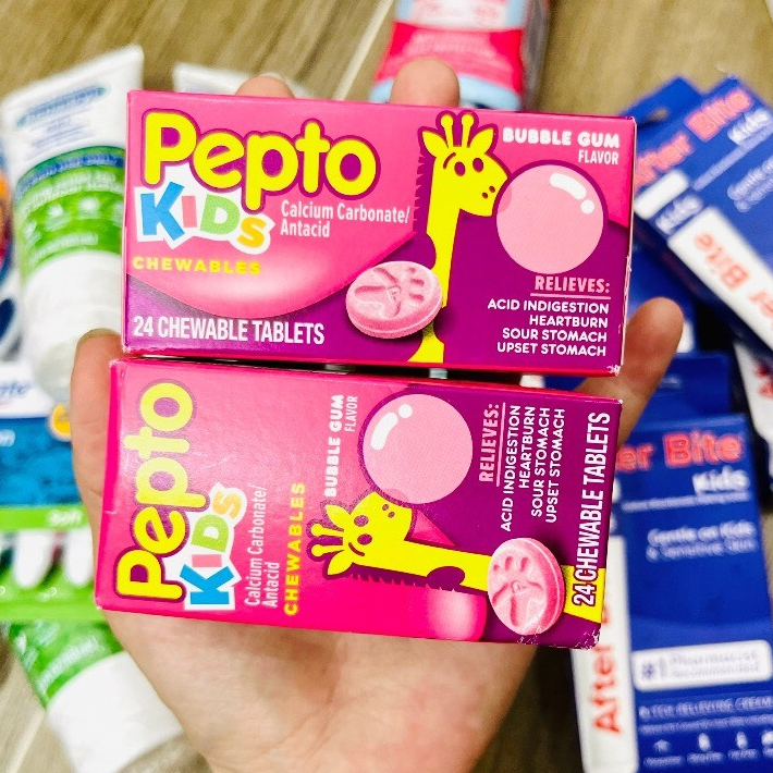 Viên nhai tiêu hóa Pepto Kids chuẩn mỹ cho bé