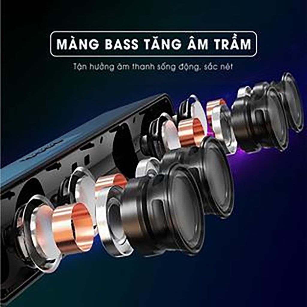 Loa Bluetooh Không Dây Soundbar RBG Âm Thanh Vòm 3D Bản Đặc Biệt Dùng Cho Máy Vi Tính - Loa Nghe Nhạc Bass Mạnh