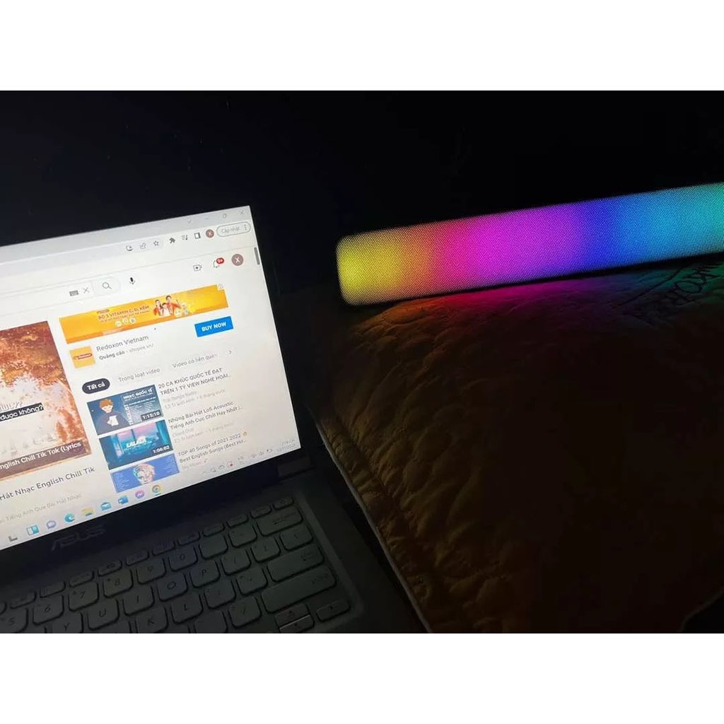 Loa Bluetooh Không Dây Soundbar RBG Âm Thanh Vòm 3D Bản Đặc Biệt Dùng Cho Máy Vi Tính - Loa Nghe Nhạc Bass Mạnh