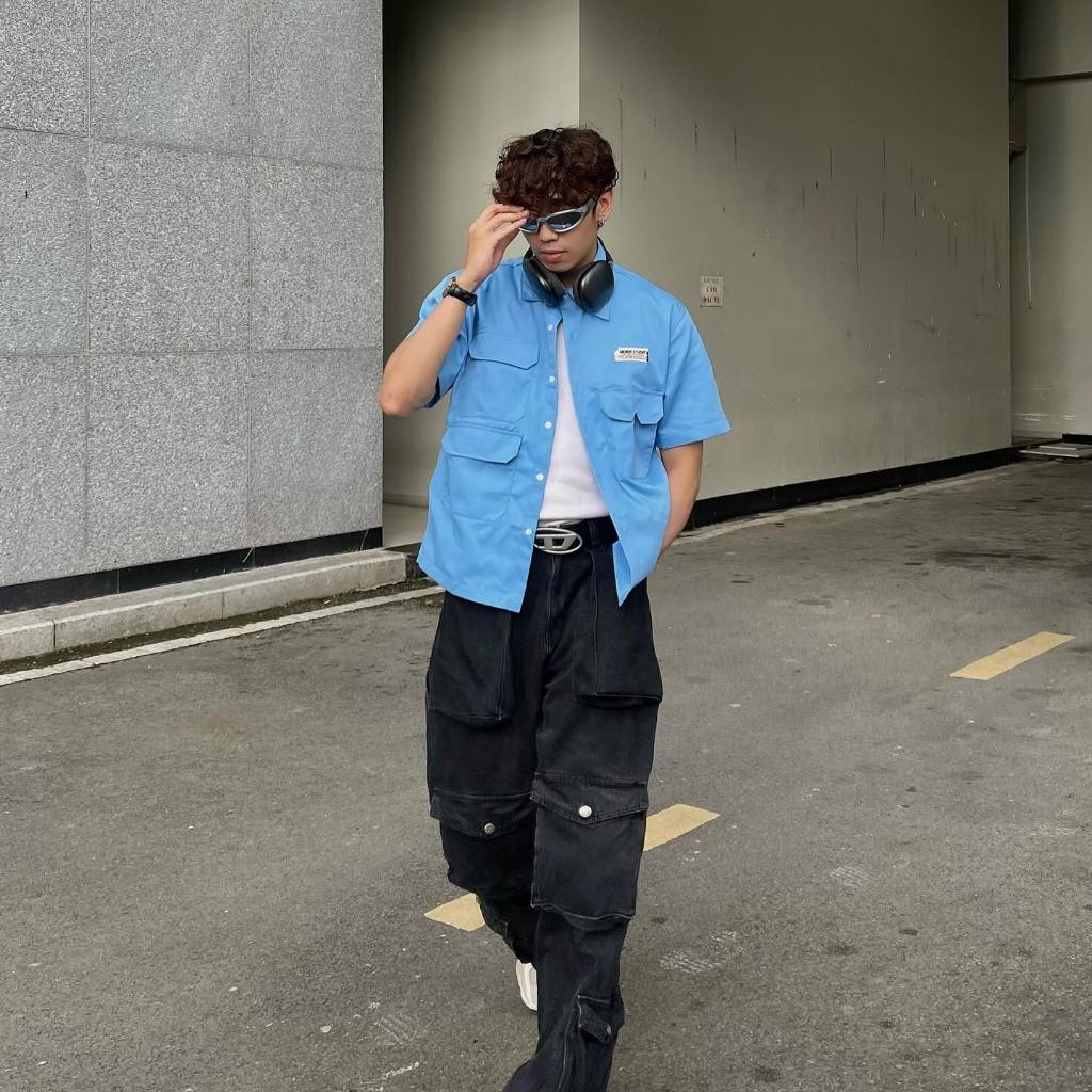 Bevis Shirt - Áo sơ mi nam tay ngắn Mende